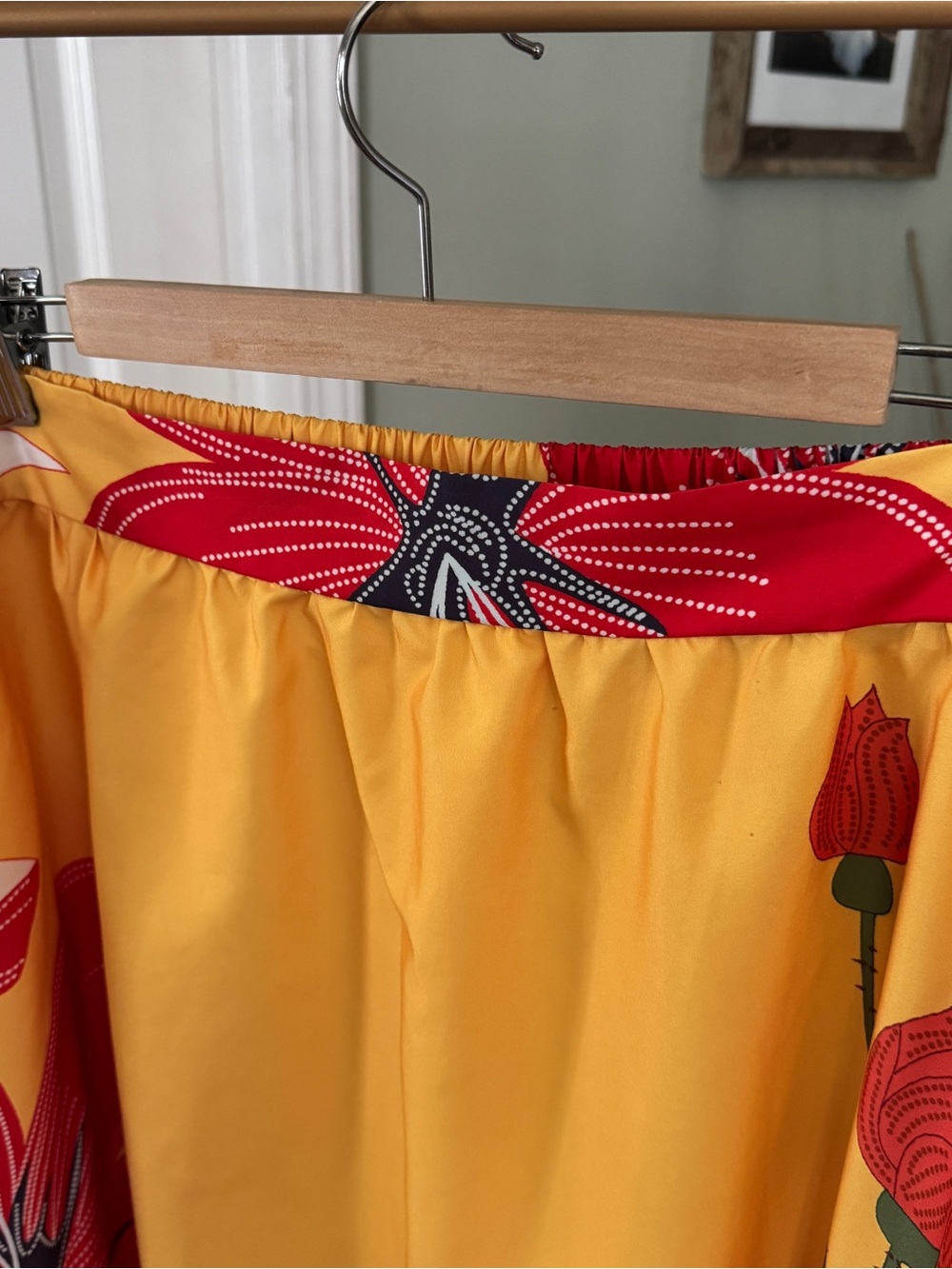 Women's Yellow Floral Maxi Skirt - Picture 2 of 5